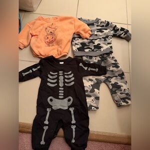 Five 3 Month Baby Halloween Outfits Bundle